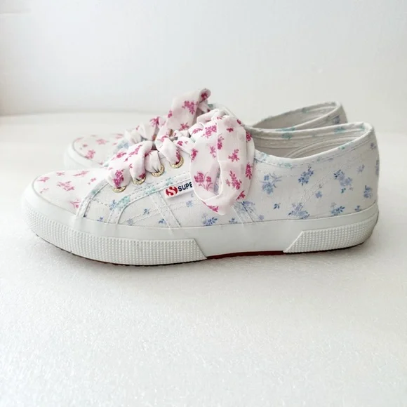 SUPERGA Floral Canvas Low Top Sneakers - Picture 6 of 12
